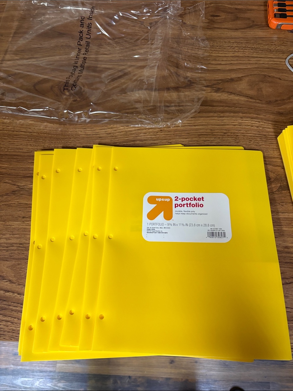 5/$10 10 up & up Bright Yellow 2-Pocket Portfolio (Set)